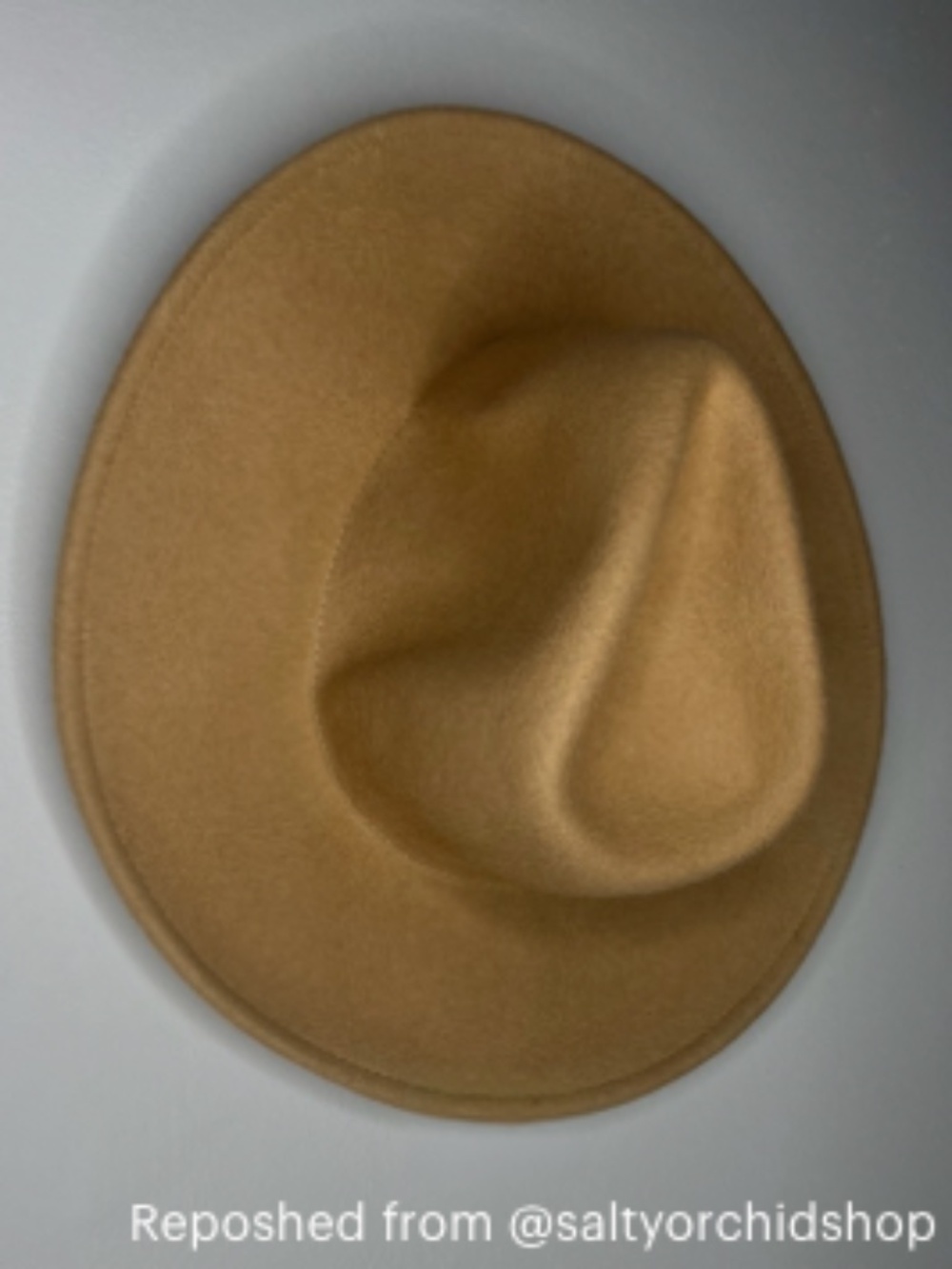 Universal Thread Tan Camel Wool Felt Rancher Hat Adjustable Wide Brim Boho